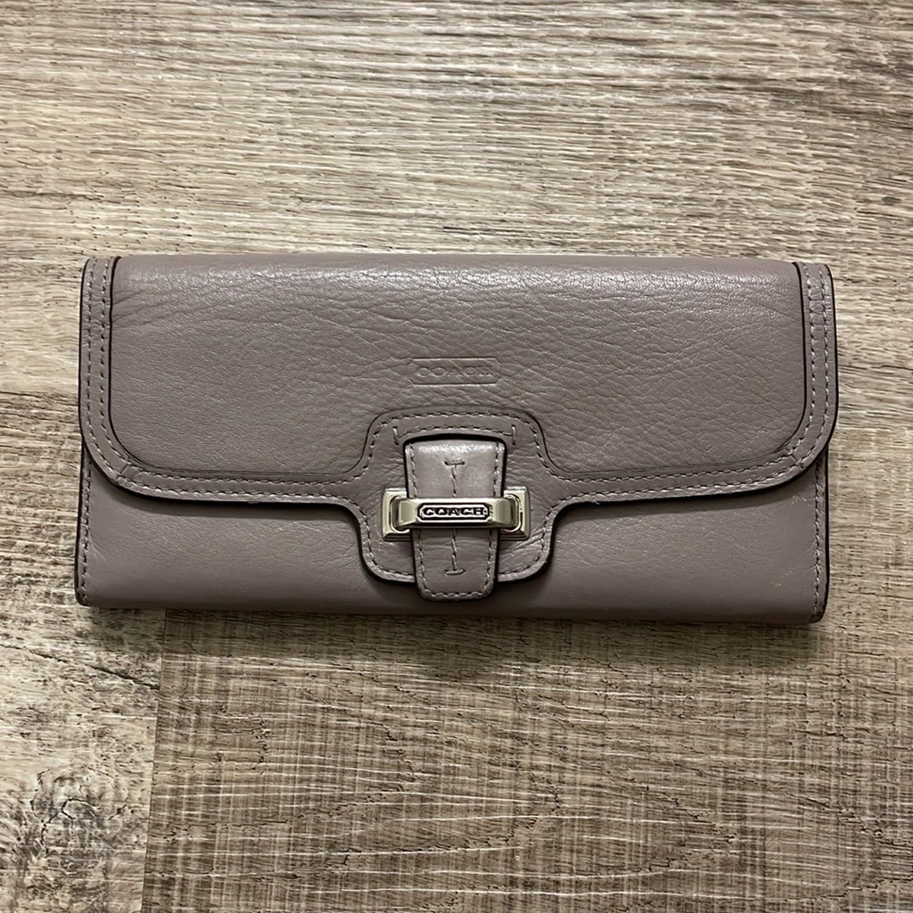 Coach Taylor Leather Checkbook Wallet